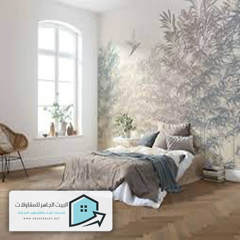 تركيب ورق جدران لغرف النوم