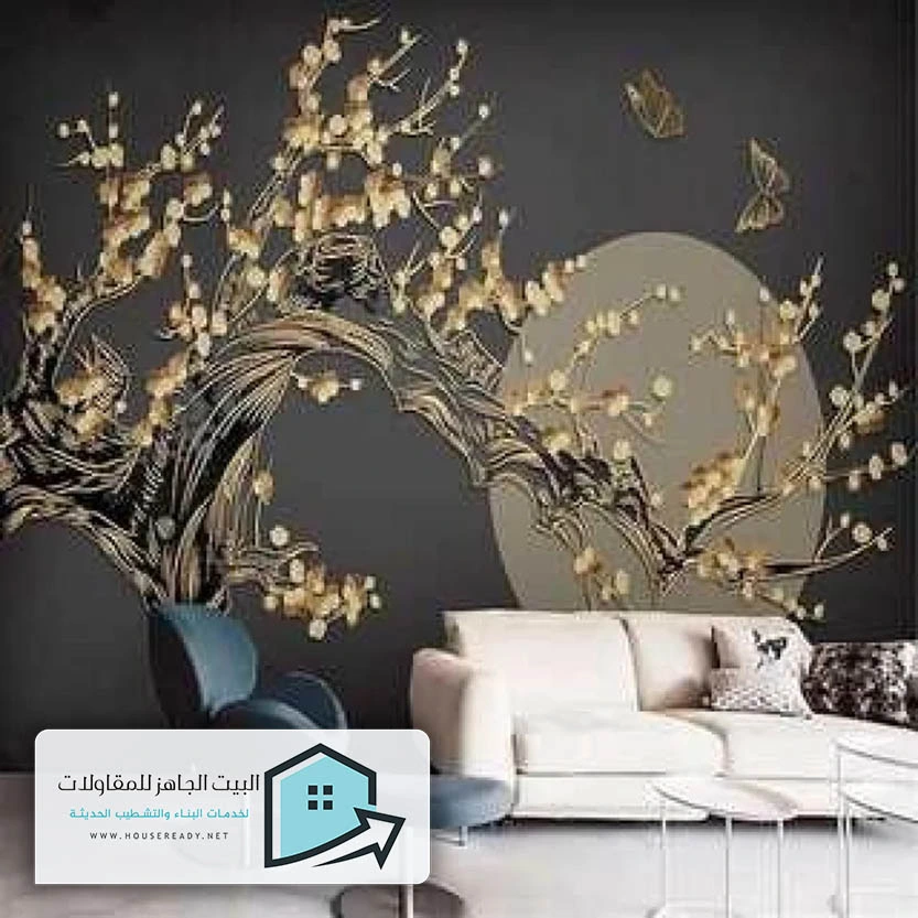 تركيب ورق جدران للصالات