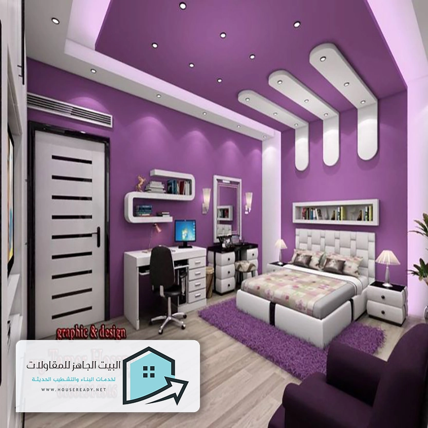 ديكور جبس بورد لغرف النوم بالرياض