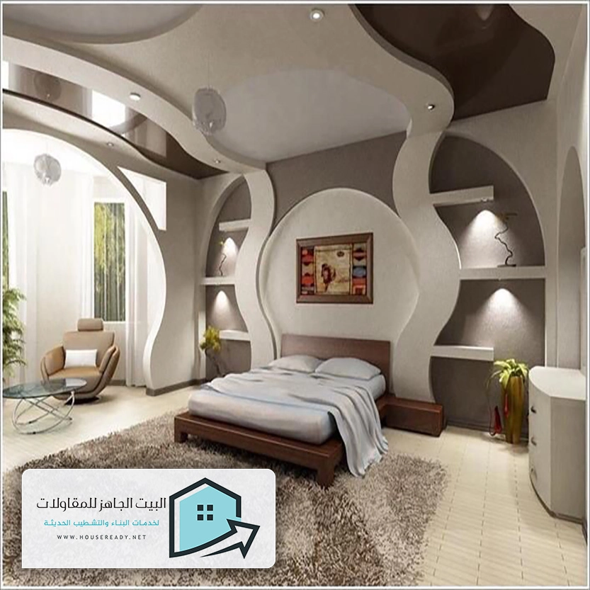 ديكور جبس بورد لغرف النوم بالرياض
