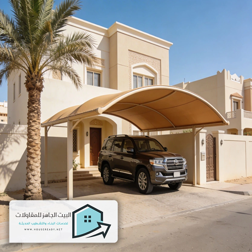 تصاميم مظلات سيارات بالرياض