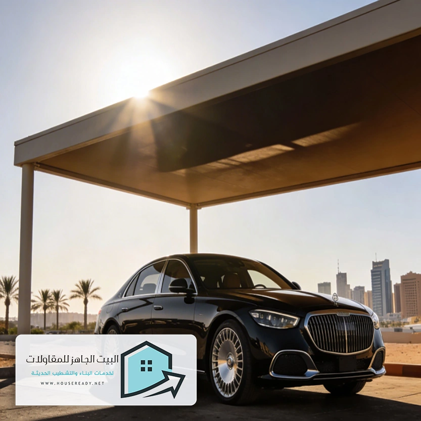 مظلات سيارات حديثة في الرياض
